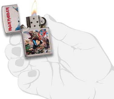 Запальничка Zippo 29432 Iron Maiden-Chrome Brushed-Spring 2017, срібляста, 5.8 x 3.8 x 2 см