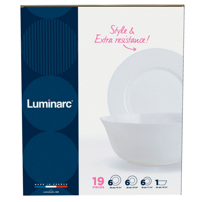Сервіз столовий LUMINARC EVERYDAY, 19 предметів (6122524)