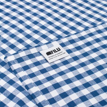 Скатертина FILU 140 x 240 см синя/біла в клітинку (колір і розмір на вибір) - високоякісна скатертина з 100 бавовни 140 x 240 см т