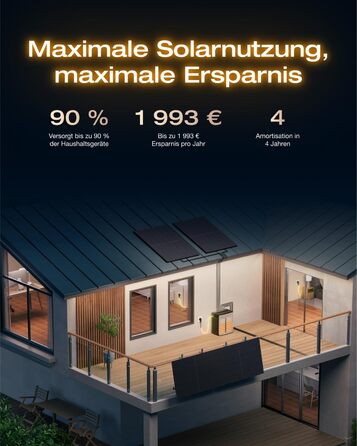 Балконна електростанція ECOFLOW Stream Ultra X потужністю 3,84 кВтгод з накопичувачем, 0 ПДВ, 4 сонячні входи MPPT, подвійні підключення змінного струму 2300 Вт, потужність до 23 кВтгод, незначні дефекти упаковки, продукт невикористаний (відновлений) STRE