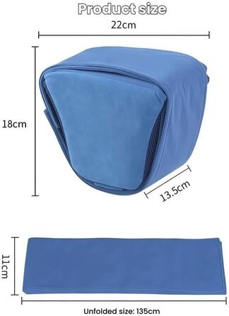 Клиноподібний розпірник для коліна з гелевою подушкою, ременями для фіксації ніг, подушка для позиціонування коліна для інвалідного візка з регульованими ременями для відновлення після операції відведення стегна (синя)