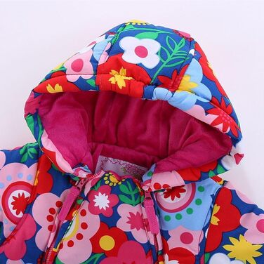 Дитячий зимовий комбінезон з капюшоном, зимовий костюм з рукавичками та пінетками, комплект теплого одягу для дівчаток та хлопчиків, 12-18 місяців () E