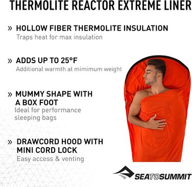 Спальний мішок Sea to Summit Каюта Спальний мішок Thermolite Reactor Extreme Вкладиш Reactor Extreme Mummyliner Long