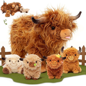 Набір плюшевих іграшок OUOZZZ, гірська корова з телятами, 5 шт