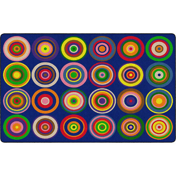 Флагманські килимки з кольоровими кільцями, кольоровий дитячий килимок для класів, для дитячих кімнат, для прикраси сидінь, ігрови