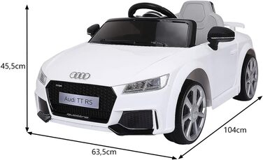 Дитячий автомобіль COSTWAY 12V Audi з пультом дистанційного керування 2.4G, 3-швидкісний електромобіль 2,5-5 км/год з MP3, клаксон