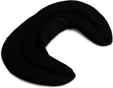 Чорна подушка для шиї зі стійкою - подушка зі спельти - подушка для шиї, подушка з підігрівом - подушка зі зерна та спельти для шиї та плечей