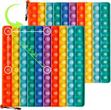 Розвиваючі іграшки для дітей Enlightenment Digital, 2 in 1 MEINRAUM Poppit XXL Fidget It Toys 100 Numbers Push Bubble Pop Toy Stre
