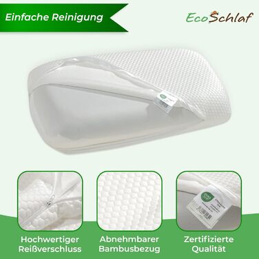 Ортопедична подушка Сертифікована Подушка для підтримки шиї, подушка для сну на боці, подушка для шиї з подвійної піни з ефектом пам&39яті Ергономічна подушка для голови Полегшення болю в шиї (60 x 35 x 12 см) 60x35x12