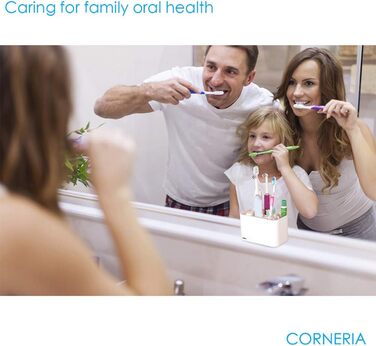 Тримач для зубних щіток настінний - настінний тримач для зубних щіток у ванній кімнаті - підставка для зубної пасти (4 відділення