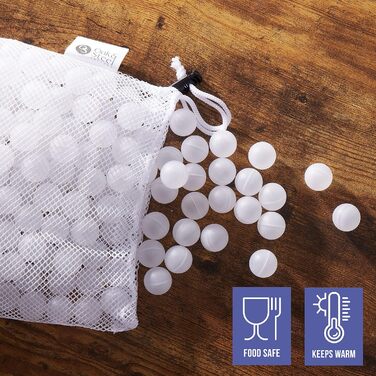 Кулінарних кульок преміум-класу Sous Vide 20 мм, кульки Sous Vide з сітчастим мішком - багаторазові та 100 без BPA - водяна баня, Anova Joule, контейнер Sous Vide, 275
