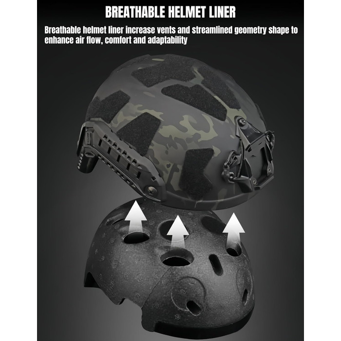 Тактичний стрілецький шолом SF SUPER High Cut Tactical Fast Helmet сірого кольору