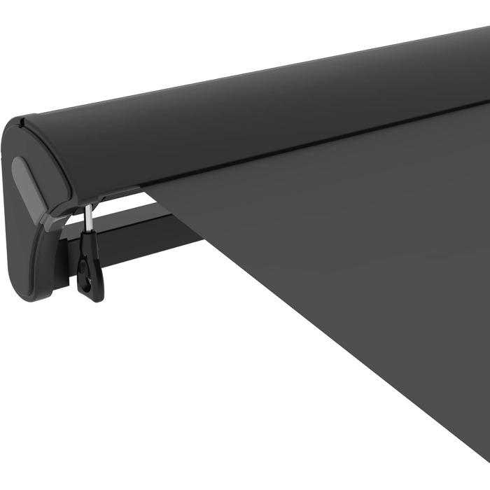 Напівкасетна тентована маркіза зі світлодіодним освітленням, електроприводом, дистанційним керуванням, міцна алюмінієва тентована маркіза з тканиною, сірий каркас, розміри 4 x 3 м, дизайн SPD016 4x3м SPD016, 1201EML