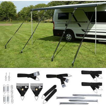 Ваш тент GEAR Storm Set - 4-точковий захист тенту, штормовий ремінь, відтяжки, підходить для всіх тентів