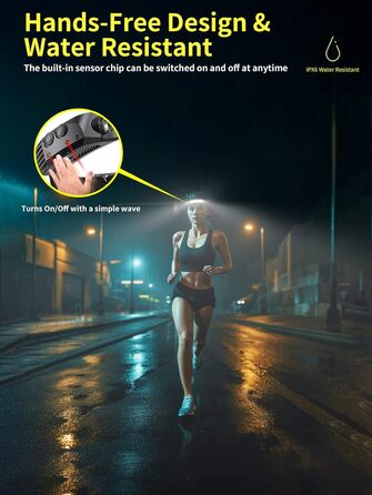 Налобний ліхтар Smiling Shark, широкий кут 230, 3*LED білого світла, 2 шт., найяскравіший налобний ліхтар, акумуляторний, водонепроникний, налобний ліхтар для бігу/кемпінгу, 2 шт. білого кольору