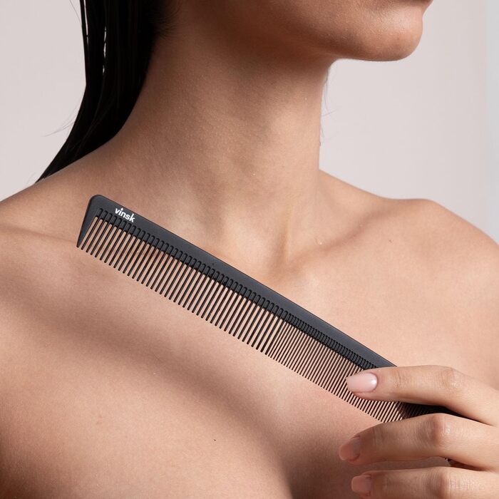 Чоловічий гребінець для бороди та волосся Vinsk Carbon Comb, антистатичний