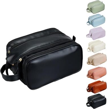 Косметичка Luxorluxe - Косметичка Luxorluxe великої місткості для подорожей, тришарова сумка для макіяжу з поліуретанової шкіри (ч