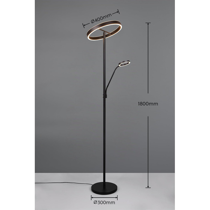 Стільник LED Trio Willis 449510232, матовий чорний метал, 39 5.5 Вт, регульована колірна температура, диммер