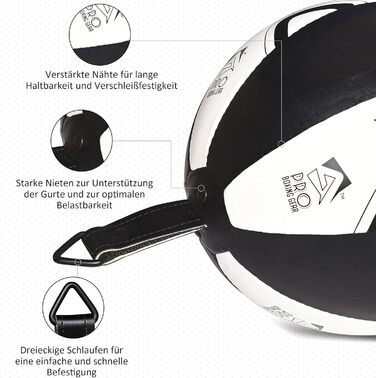 Боксерський двосторонній м'яч Rex Шкіряний м'яч для пробивання м'яча Набір м'ячів для пробивання м'яча MMA Набір м'ячів для тренув