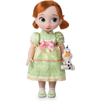 Лялька Disney Store Anna з колекції Animator, Frozen, 39 см / 15&39, реалістичне волосся для розчісування, одяг і взуття, з Олафом