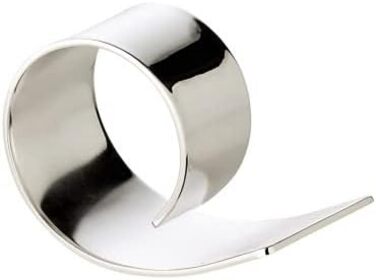 Набір з 2 кілець для серветок Volute, елегантні посріблені, стійкі до потемніння, довжина 6 см, діаметр 3,5 см, прикраса столу для весілля