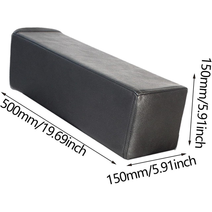 Подушка для підлокітника дивана, диван, бічний підлокітник, подушка, зносостійка, м&39яка підтримка ліктів, ліжко, читання, піна високої щільності для дому, диван, чорний