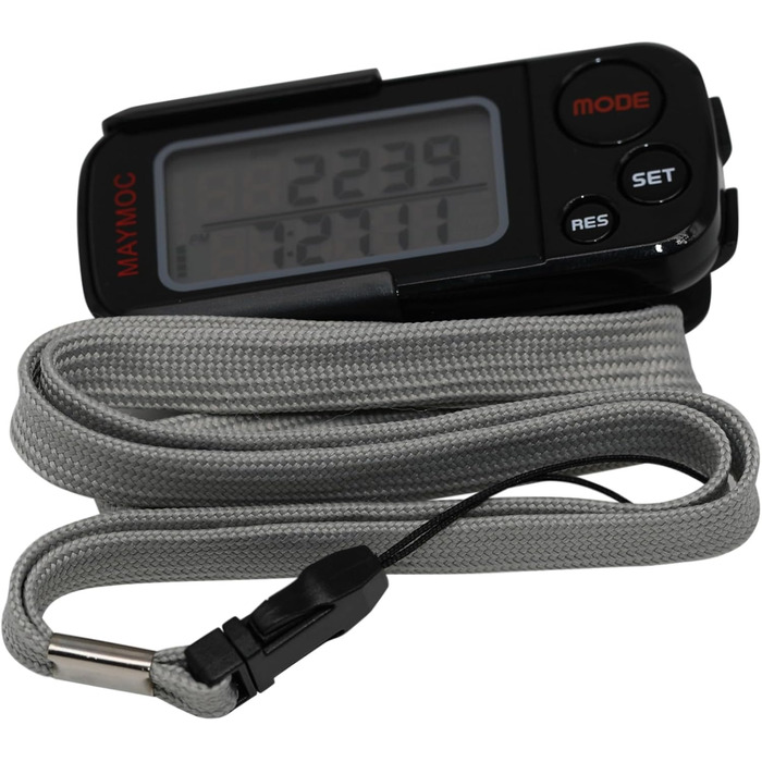 Крокомір для ходьби з кліпсою та ремінцем, 30-денна пам&39ять, точний лічильник кроків, пройдена відстань (милі/км), лічильник калорій, моніторинг щоденних цілей, час тренування, 3D-