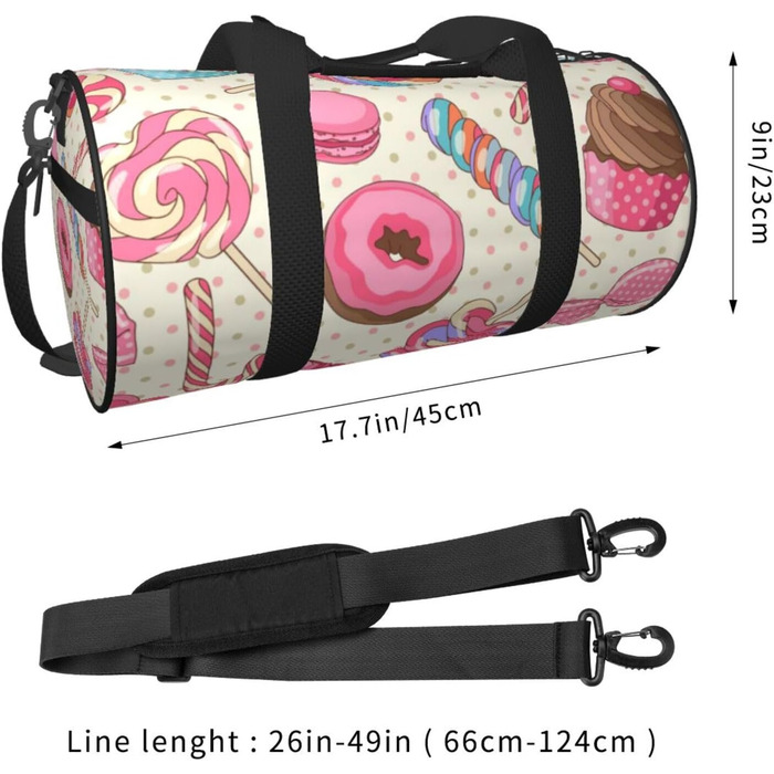 Дорожня сумка Солодка випічка (Roter Panda), кругла, великої місткості, легка та міцна, ідеальний подарунок для подорожей, відпустки, ділових поїздок та іншого, універсальний розмір.