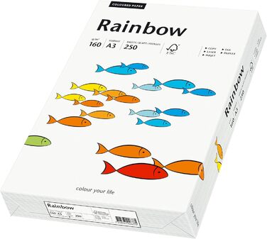 Папірус Rainbow 88042211 багатоцільовий папір, 160 г/м, A3, 250 аркушів, білий