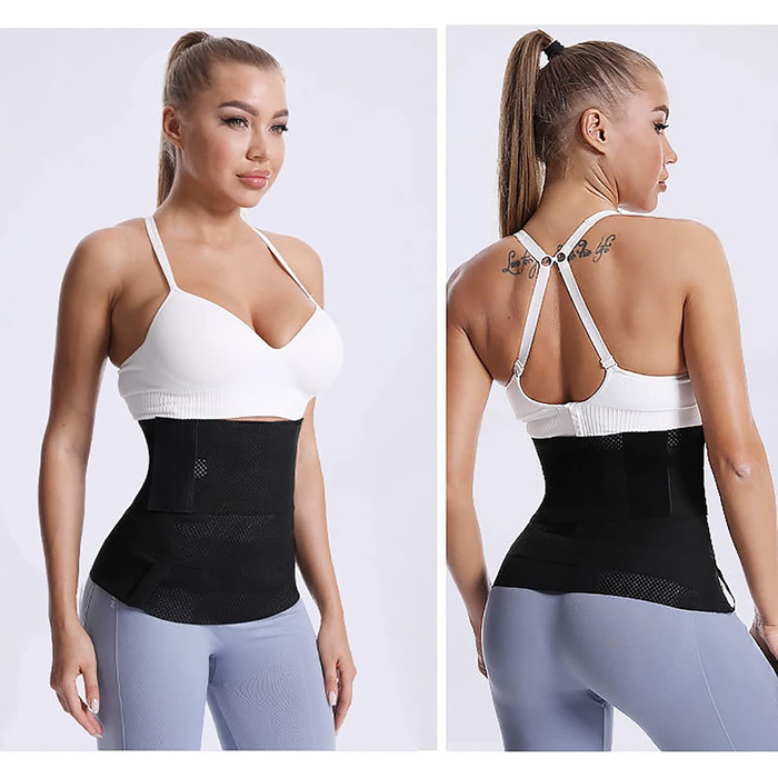 Для жінок, Quick Snap Bandage Lumbar Support Waist Trimmer Back Brace Postpartum Recovery Black, 3 місяці