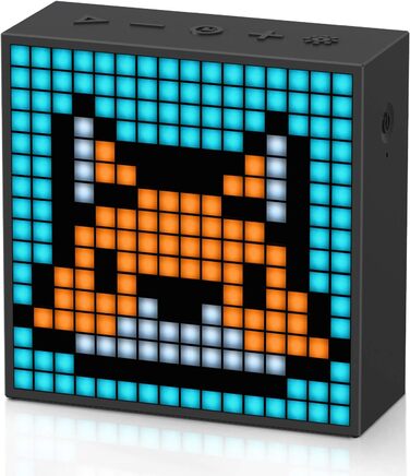 Портативний Bluetooth-динамік Divoom Timebox-Evo Pixel Art із програмованою світлодіодною панеллю 256, 3,9 x 1,5 x 3,9 дюйма (чорний)