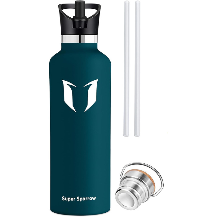 Питна пляшка Super Sparrow з нержавіючої сталі - 350 мл, 500 мл, 620 мл, 750 мл, 1л - Герметична колба-термос, пляшка для води без