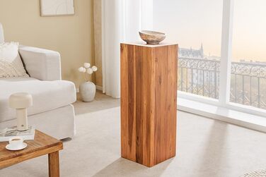 Декоративна колона з масиву дерева COLUMNA - 75 см - коричнева акація, журнальний столик, колона з дерева, декор для вітальні 75 см