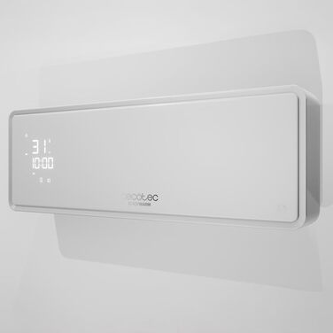 Керамічний настінний обігрівач Cecotec Ready Warm 5310 PowerBox зі світлодіодним дисплеєм та пультом дистанційного керування, 2000 Вт, 3 режими, 24-годинний таймер, коливання, IP23, монтажний комплект, площа покриття 20 м