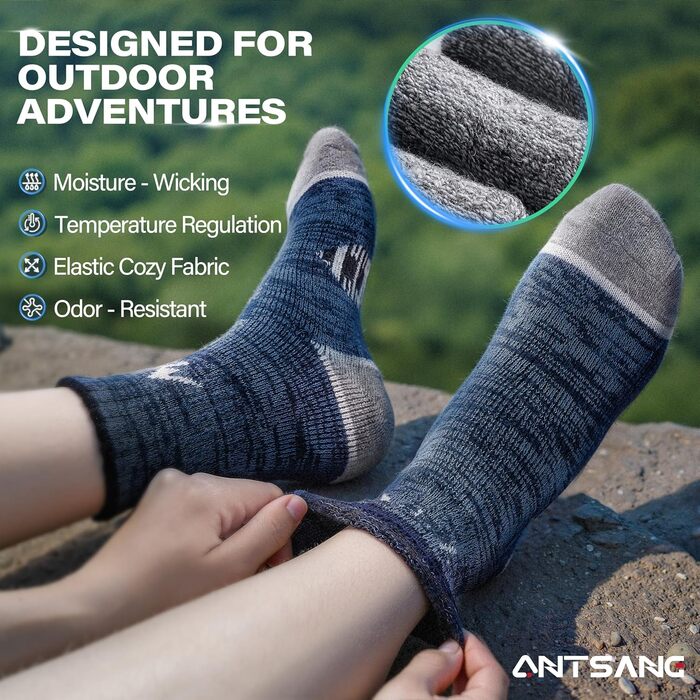 Дитячі шкарпетки з мериносової вовни для походів, хлопчики та дівчатка, малюки, теплі зимові товсті м&39які шкарпетки для снігу та лижного спорту, панчохи, сірий колір, змішаний колір, 29-34