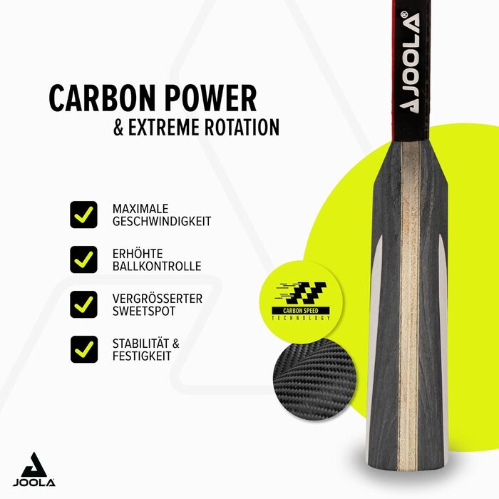 Рата для настільного тенісу JOOLA Carbon Pro, схвалена ITTF, для професійних змагань з настільного тенісу Carbon X Pro Single