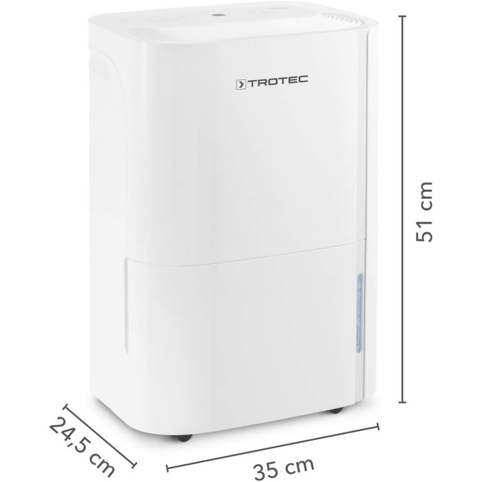 Електричний осушувач повітря TROTEC TTK 72 E продуктивність 24 л/добу для площі 50 м / 125 м з автовідключенням для квартири та спальні