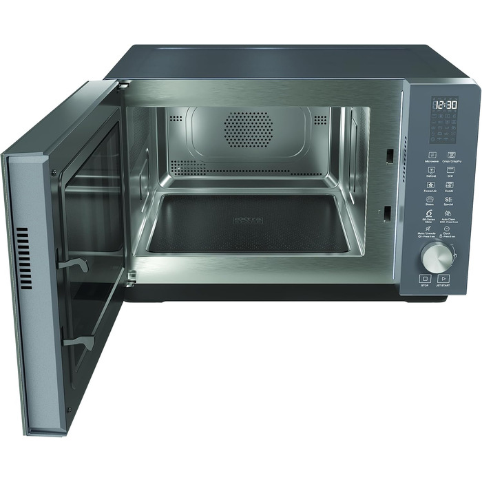 Окремо стояча мікрохвильова піч Розміри 46,8 см х 49 см х 32,5 см. Мікрохвильова піч 25 літрів з потужністю 800 Вт мікрохвильова піч і гриль 1300 Вт, сірий відтінок, мікрохвильова піч без плит., 259 SG