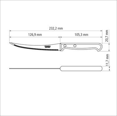 Ніж для томатів TRAMONTINA ULTRACORTE, 127 мм (6488975)