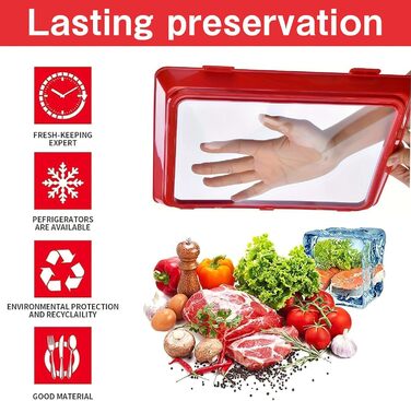 Елементний лоток для зберігання продуктів, лоток для свіжості із силіконовою кришкою, вакуумний лоток для зберігання свіжості з еластичною плівкою та пряжкою, лоток для делікатесів, тарілка для свіжості в холодильнику, 4-