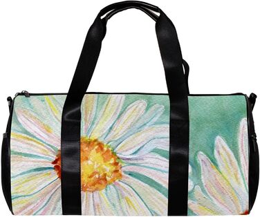 Спортивна сумка, маленька дорожня сумка, сумка для йоги, акварельні ромашки, сумка для фітнесу на відкритому повітрі, ручна поклажа