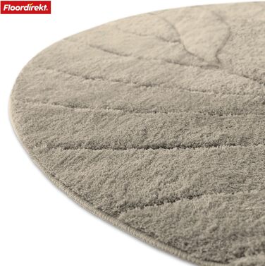 Килимок для ванної Floordirekt - Надзвичайно пухнастий та швидковисихаючий - Килимок для ванної кімнати з нековзною основою - Килимок для ванної Килимок для душу (Maris) (Слонова кістка, круглий 120 см)