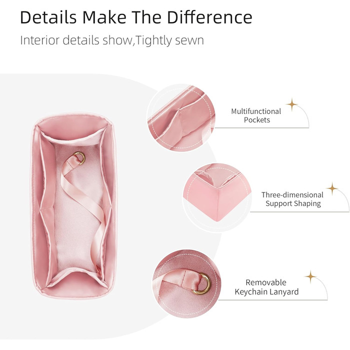 Організатор для сумок ZYZii, Організатор для сумок преміум-класу з шовку Perfect Fit Kelly Pochette/Mini/20/25/28/32/35/40, Розкіш