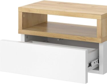 Тумба приліжкова Vicco Urbano, дуб золотистий/білий, 45 x 28 см Коричнева одномісна