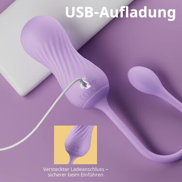 Віброяйце Seekheart 2 в 1, з додатком, 9 режимів вібрації та 360° обертання, для стимуляції клітора та G-точки