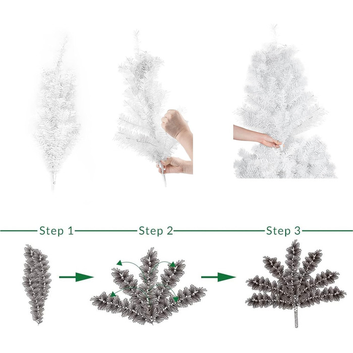 Штучна ялинка 120 см біла Homewit