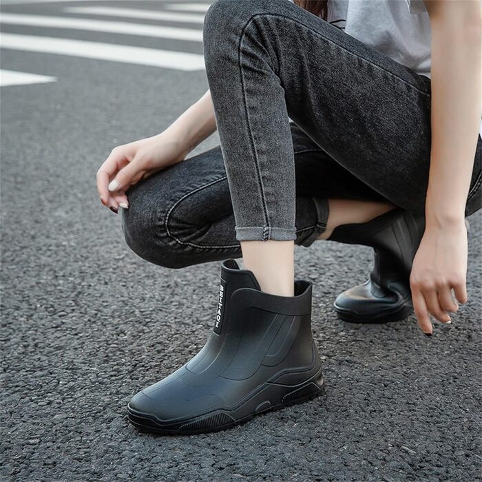 Гумові чоботи для чоловіків та жінок, водне взуття, пари, відповідні верхи, гумове взуття, повсякденне, модне, для активного відпочинку, роботи, риболовлі, миття автомобіля, кухні, не бахіли, гумові чоботи, зимові чоботи, модне взуття
