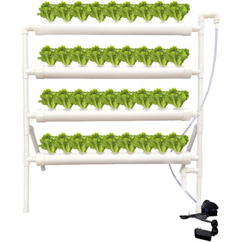 Із насосом для освітньої системи гідропоніки (B-36 отворів), 36 Sites, 4 Pipes Soilless Plant Rasting Systems, Flow Deep Hydroponic Gardens