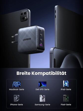 Зарядний пристрій USB C 65 Вт Блок живлення USB C 4 порти GaN Charger PD Зарядний пристрій сумісний з MacBook Pro/Air, iPhone 16/1