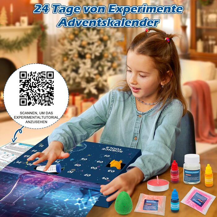Адвент-календар Sakmilu 2025 Експерименти для дітей, 24 наукові пригоди